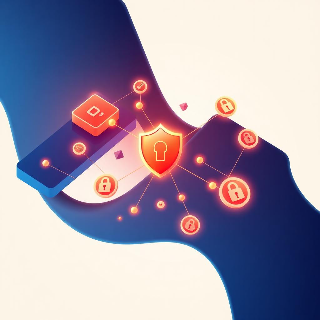 Visualización abstracta de gobernanza y seguridad de datos